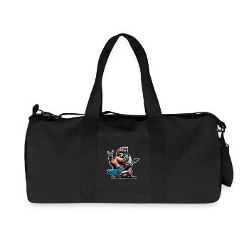 Capybara Rock and Roll Guitarist - Recycled Canvas Sports Bag by Stanley/Stella - black - Front