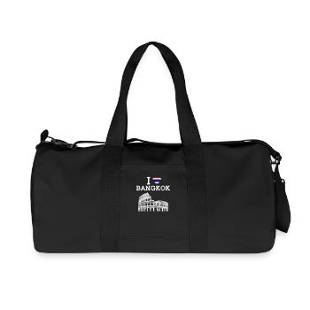 J’aime Bangkok Tourisme frais Thaïlande Amoureux Drapeau - Sac de sport en toile recyclée Stanley/Stella - noir - Devant