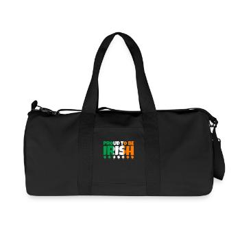 Fier d’être irlandais Irlande Drapeau irlandais trèfle - Sac de sport en toile recyclée Stanley/Stella - noir - Devant