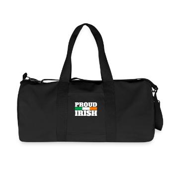 Fier Irlandais Irlande Drapeau Irlandais Fier Irlandais - Sac de sport en toile recyclée Stanley/Stella - noir - Devant