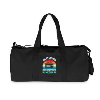 Amateurfunk Geschenke für Funker Funkamateur - Recycelte Canvas-Sporttasche von Stanley/Stella - Schwarz - Vorne