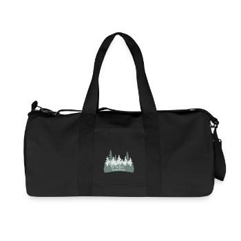 Winterwunderwald Silhouetten - Recycelte Canvas-Sporttasche von Stanley/Stella - Schwarz - Vorne