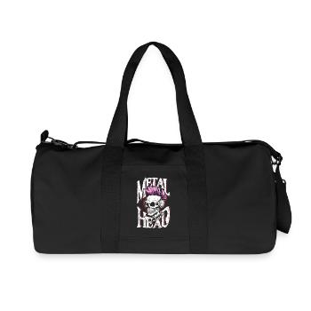 Metal head - Recycelte Canvas-Sporttasche von Stanley/Stella - Schwarz - Vorne