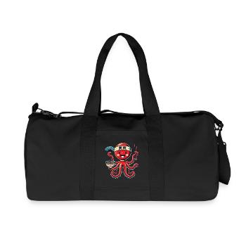 Kawaii Octopus Ramen Lover Nouilles du Japon - Sac de sport en toile recyclée Stanley/Stella - noir - Devant
