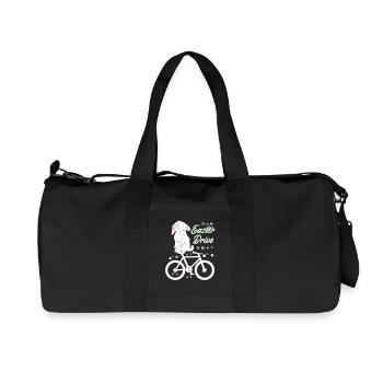 Easter bunny with bicycle - Recycled Canvas Sports Bag by Stanley/Stella - black - Front