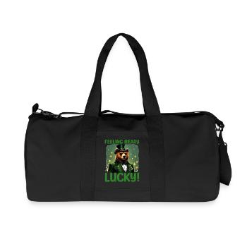 Feeling Beary Lucky - Recycled Canvas Sports Bag by Stanley/Stella - black - Front