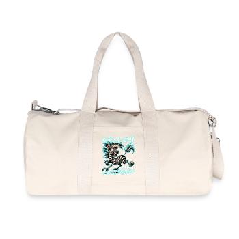 Crazy but Awesome Zebra Comic Style - Recycled Canvas Sports Bag by Stanley/Stella - natural - Front
