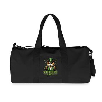 Qui se sent chanceux ? - Sac de sport en toile recyclée Stanley/Stella - noir - Devant