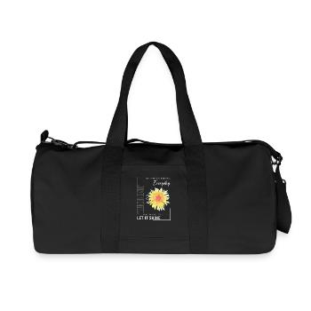 Inspirational Flower Quote Make Your Life - Recycled Canvas Sports Bag by Stanley/Stella - black - Front