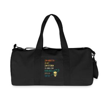 Dudelsackspieler Dudelsack Männer Geschenk - Recycelte Canvas-Sporttasche von Stanley/Stella - Schwarz - Vorne