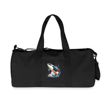 Orca Killer Whale - Recycled Canvas Sports Bag by Stanley/Stella - black - Front