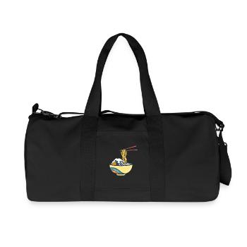 Japanese Ramen Ukiyo-E Retro Aesthetic - Recycled Canvas Sports Bag by Stanley/Stella - black - Front