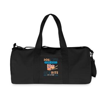 Sushi Japan Essen Sushi-Mahlzeit - Recycelte Canvas-Sporttasche von Stanley/Stella - Schwarz - Vorne