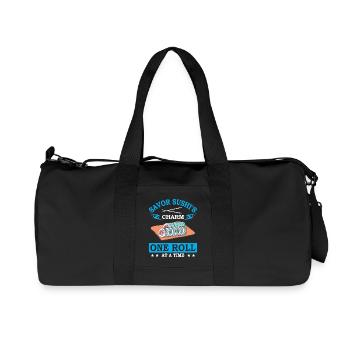 Sushi Japan Essen Sushi-Mahlzeit - Recycelte Canvas-Sporttasche von Stanley/Stella - Schwarz - Vorne