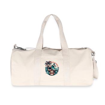 Surfing Surfer skull - Recycled Canvas Sports Bag by Stanley/Stella - natural - Front
