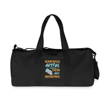 Sushi Japan Essen Sushi-Mahlzeit - Recycelte Canvas-Sporttasche von Stanley/Stella - Schwarz - Vorne