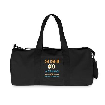 Sushi Japan Essen Sushi-Mahlzeit - Recycelte Canvas-Sporttasche von Stanley/Stella - Schwarz - Vorne