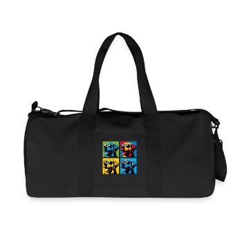 Lab Love Pop, Kumpel, Marshmallow, Teddy, Glücklich - Recycelte Canvas-Sporttasche von Stanley/Stella - Schwarz - Vorne