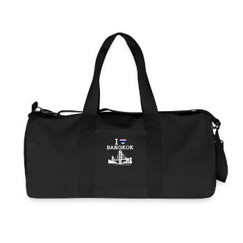 I Love Bangkok Thailand Golden Gate Bridge Flag - Recycled Canvas Sports Bag by Stanley/Stella - black - Front