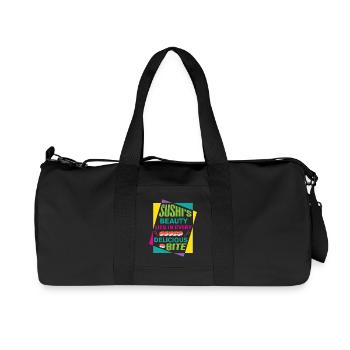 Sushi Japan Essen Sushi-Mahlzeit - Recycelte Canvas-Sporttasche von Stanley/Stella - Schwarz - Vorne