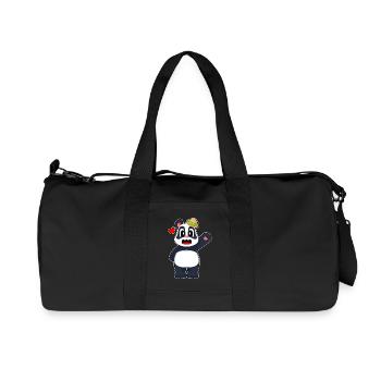 Chapeau Panda - Sac de sport en toile recyclée Stanley/Stella - noir - Devant