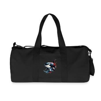 Orca Killer Whale - Recycled Canvas Sports Bag by Stanley/Stella - black - Front
