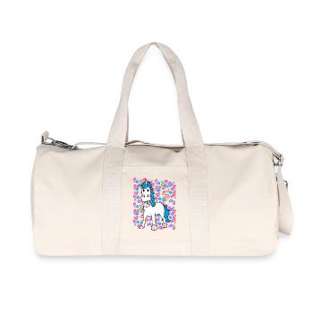 Kids Child Unicorn Unicorns Baby Toddlers - Recycled Canvas Sports Bag by Stanley/Stella - natural - Front