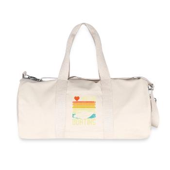 Conception rétro de conduite de bateau à moteur - Sac de sport en toile recyclée Stanley/Stella - blanc naturel - Devant