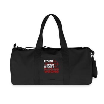 Airsoft Either You Like Airsoft Or Wrong - Recycled Canvas Sports Bag by Stanley/Stella - black - Front