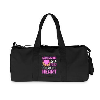 Care is a matter of the heart - Recycled Canvas Sports Bag by Stanley/Stella - black - Front