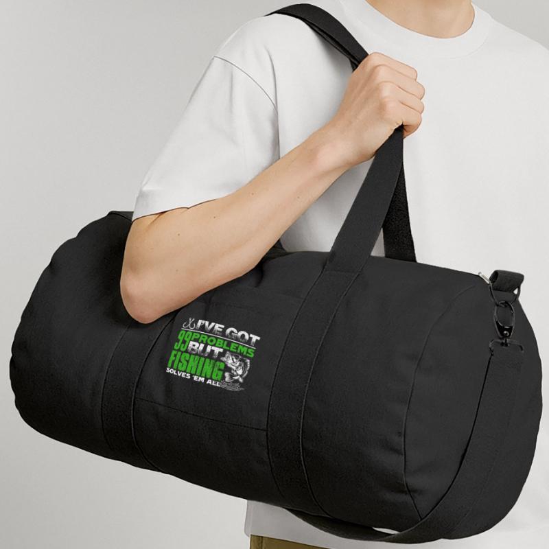 Fishing Solves All Problems Recycled Canvas Sports Bag by Stanley/Stella