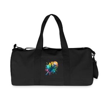 Badminton - Recycled Canvas Sports Bag by Stanley/Stella - black - Front