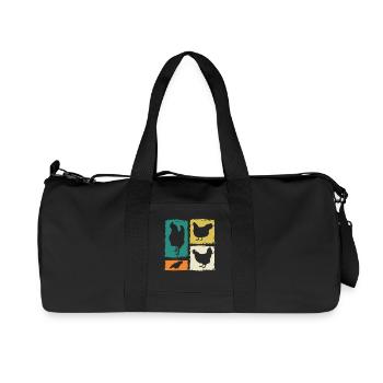 Chickens Hen - Recycled Canvas Sports Bag by Stanley/Stella - black - Front