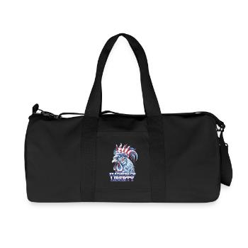 Liberty Rooster Feathers of America Freiheit - Recycelte Canvas-Sporttasche von Stanley/Stella - Schwarz - Vorne
