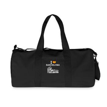 J’aime Barcelone Espagne Coeur Drapeau Colisée Jeu de mots - Sac de sport en toile recyclée Stanley/Stella - noir - Devant