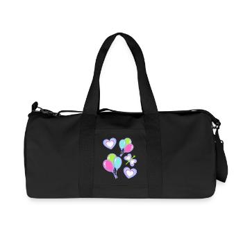 Enfants Coeur Coeurs Papillon Ballons Bébé - Sac de sport en toile recyclée Stanley/Stella - noir - Devant