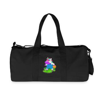 Unicorn Basketball Player Basketball - Recycled Canvas Sports Bag by Stanley/Stella - black - Front