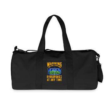 Warning I may start talking about Hydroponics - Recycled Canvas Sports Bag by Stanley/Stella - black - Front
