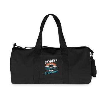 Oxygen? I prefer jet boat exhaust fumes for - Recycled Canvas Sports Bag by Stanley/Stella - black - Front