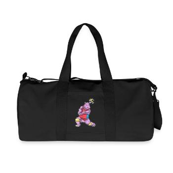 hippopotamus volleyball player volleyball - Recycled Canvas Sports Bag by Stanley/Stella - black - Front