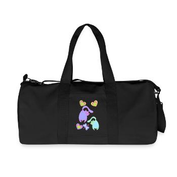 Retro Katzen Katze 80er 90er Vintage Kätzchen Kind - Recycelte Canvas-Sporttasche von Stanley/Stella - Schwarz - Vorne