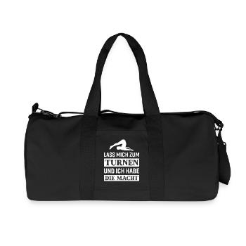 Turnen Mädchen Gymnastik Turnanzug Turnerin - Recycelte Canvas-Sporttasche von Stanley/Stella - Schwarz - Vorne