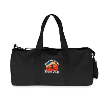 Turnen Mädchen Gymnastik Turnanzug Turnerin - Recycelte Canvas-Sporttasche von Stanley/Stella - Schwarz - Vorne