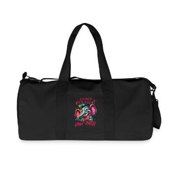 Better crazy than one of you – elephant - Recycled Canvas Sports Bag by Stanley/Stella - black - Front