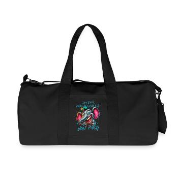 Better crazy than one of you – elephant - Recycled Canvas Sports Bag by Stanley/Stella - black - Front