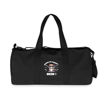 Genervte Katze Bevor du fragst Nein! Lustig Montag - Recycelte Canvas-Sporttasche von Stanley/Stella - Schwarz - Vorne