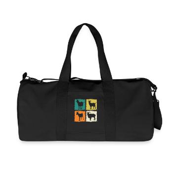 Chèvres - Sac de sport en toile recyclée Stanley/Stella - noir - Devant