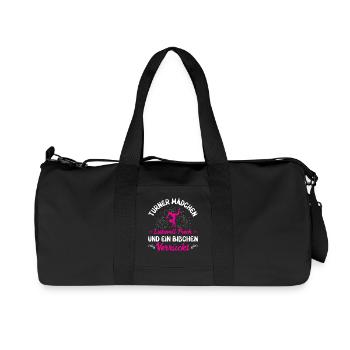 Turnen Mädchen Gymnastik Turnanzug Turnerin - Recycelte Canvas-Sporttasche von Stanley/Stella - Schwarz - Vorne