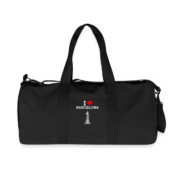 Coeur Amour Drapeau J’aime Barcelone État Cool Espagne - Sac de sport en toile recyclée Stanley/Stella - noir - Devant
