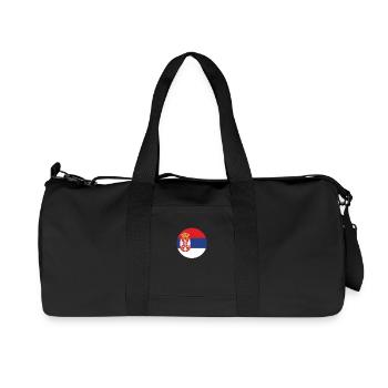 Serbia Serbian Flag Proud Serb - Recycled Canvas Sports Bag by Stanley/Stella - black - Front